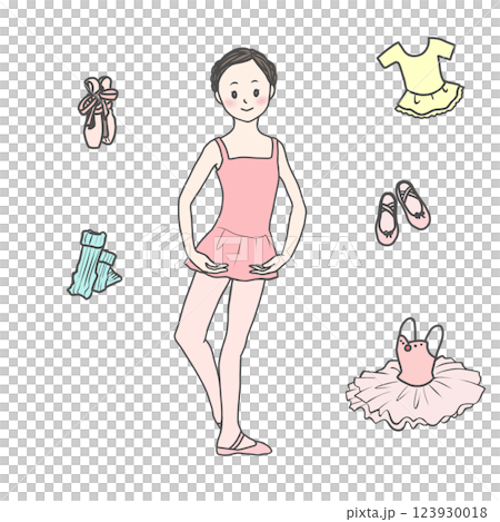 バレエを習う女の子 123930018