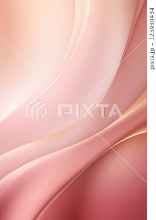 Light pale tender peach pink beige white silk satin fabric. Elegant luxury abstract background for design. Color gradient. Lines. Curtain. Drapery. Soft folds. Gentle. Template. Baby birthday, newborn 123930434