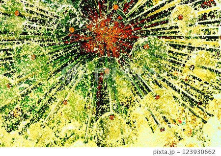 Fountain water flow. Splash of water in the fountain, abstract image. Changed color scheme. 123930662
