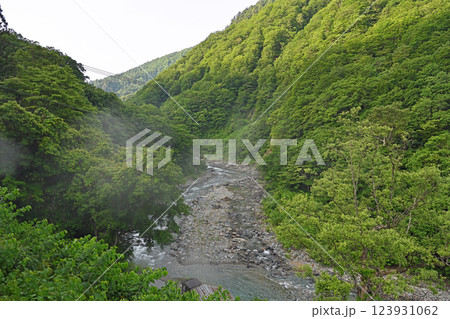 秋山郷切明 山奥を流れる中津川 秋山郷切明 山奥を流れる中津川 123931062