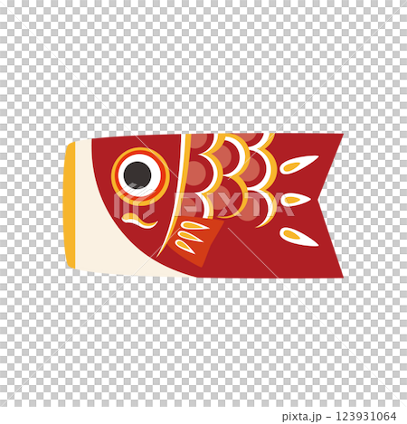 Simple carp streamer vector illustration Simple carp streamer vector illustration 123931064