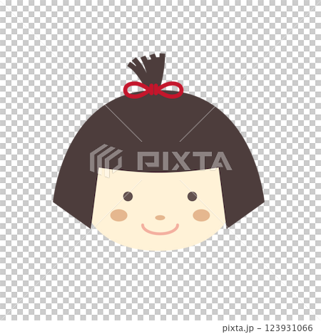 向量圖的可愛金太郎的臉 123931066