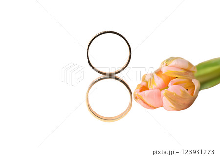 PNG, March 8. Number eight with flowers, isolated on white background. 123931273