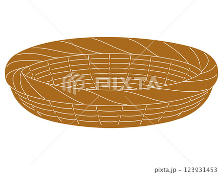 シルエットの丸かごのイラスト素材 123931453