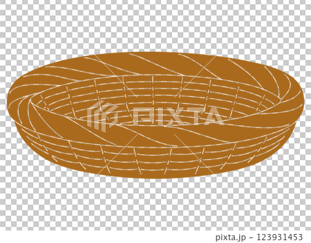 シルエットの丸かごのイラスト素材 123931453
