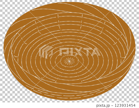 剪影圓籃插畫素材 123931454