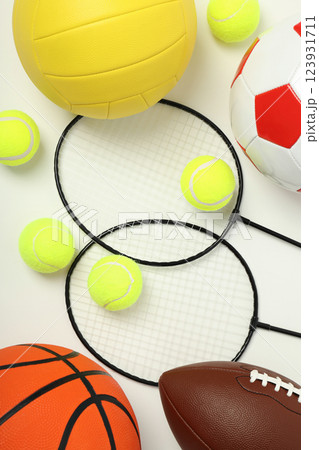 Balls for various sports on a light background Balls for various sports on a light background 123931711