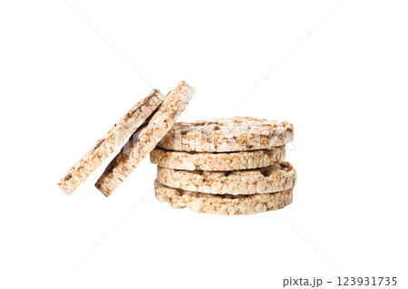 PNG, diet rice bread, isolated on white background. PNG, diet rice bread, isolated on white background. 123931735