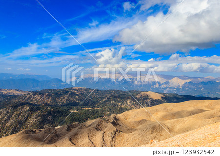 View of the Taurus mountains from a top of Tahtali mountain near Kemer, Antalya Province in Turkey View of the Taurus mountains from a top of Tahtali mountain near Kemer, Antalya Province in Turkey 123932542