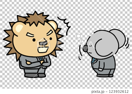 Koala office worker falls asleep during a conversation Koala office worker falls asleep during a conversation 123932612
