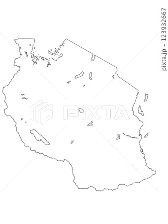 白地図　タンザニア 123932667