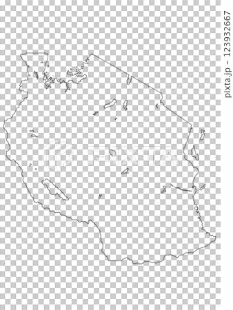 白地図　タンザニア 123932667