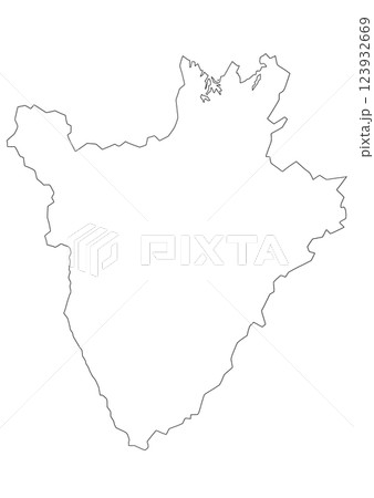 白地図　ブルンジ 123932669