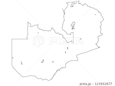 白地図　ザンビア 123932677
