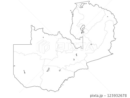 白地図 ザンビア 白地図 ザンビア 123932678