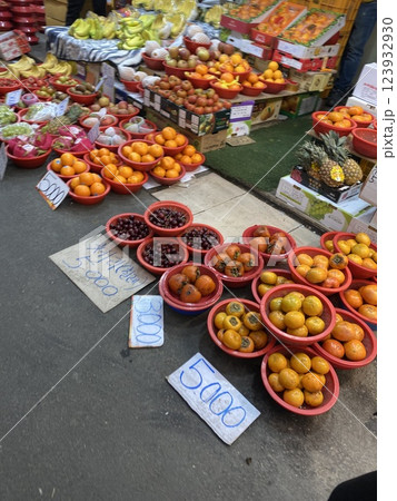 Fresh Chamoe (Korean Melon) for Sale at the Market 123932930