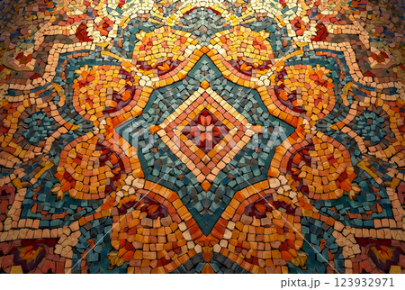 pattern of kaleidoscope abstract grey pattern 123932971