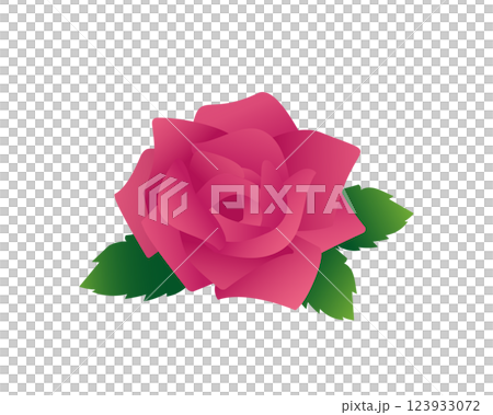赤いバラのシンプルなイラスト 123933072