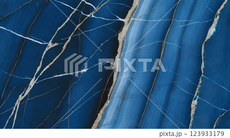 深い青のマーブル、大理石模様の背景 深い青のマーブル、大理石模様の背景 123933179