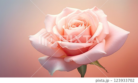 Rose greeting card. Generative AI 123933702