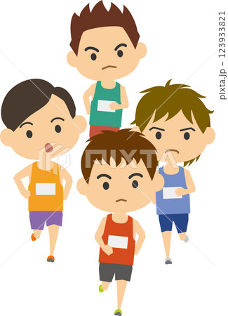 男子マラソン選手のイメージイラスト 男子マラソン選手のイメージイラスト 123933821