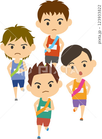 男子駅伝選手のイメージイラスト 123933822