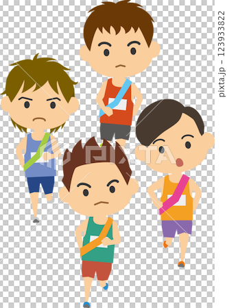 男子駅伝選手のイメージイラスト 123933822