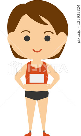 女子陸上競技選手のイメージイラスト 女子陸上競技選手のイメージイラスト 123933824