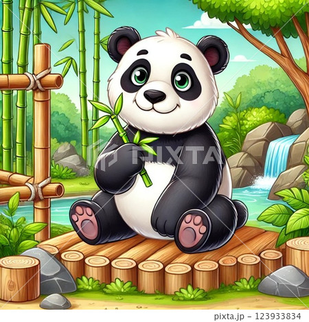 動物園のパンダ 123933834