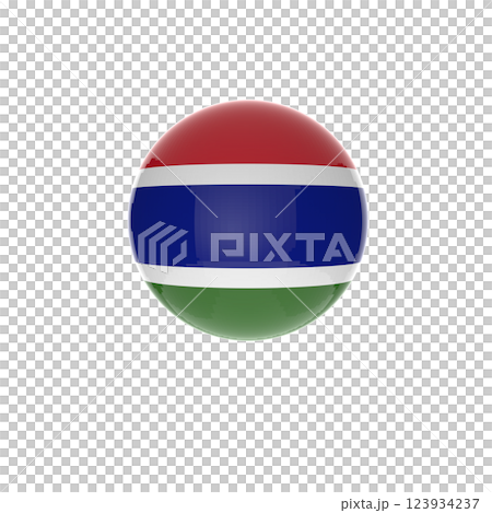 Gambian flag in glossy round button of icon Gambian flag in glossy round button of icon 123934237
