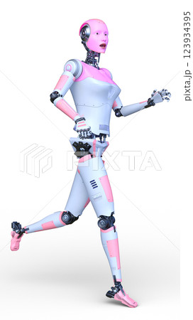 女性ロボット 123934395