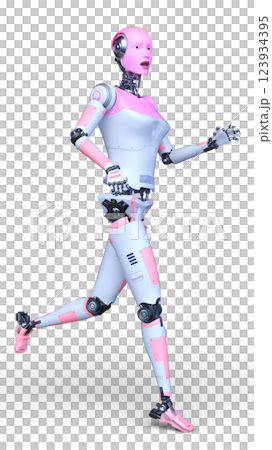女性ロボット 123934395