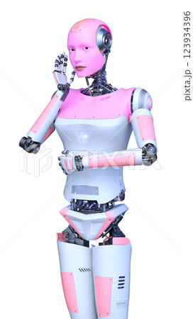 女性ロボット 123934396
