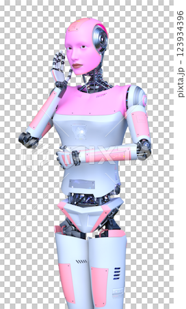 女性ロボット 123934396
