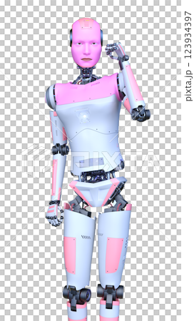 女性ロボット 123934397