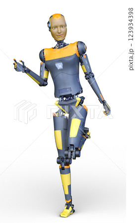 女性ロボット 123934398
