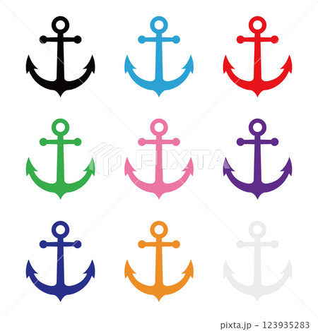 錨　アイコン　セット 123935283