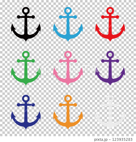 錨　アイコン　セット 123935283