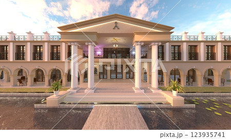 宮殿の中庭 123935741