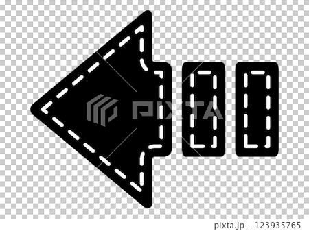 Black simple broken arrow icon 123935765