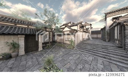 中国式建築物 123936271