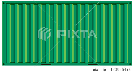 Green Shipping Container Illustration 123936458