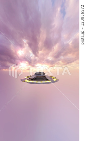 UFOと水平線 UFOと水平線 123936572