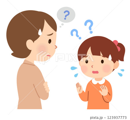 話したいことが上手く伝えられない子ども　発達障害 123937773