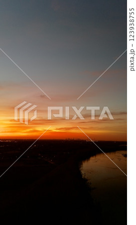 A wonderful evening by the river, sunset. A wonderful evening by the river, sunset. 123938755
