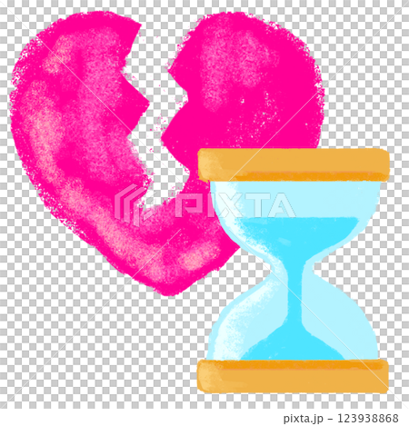 シンプルイラスト クレヨンタッチ 愛は期限付き シンプルイラスト クレヨンタッチ 愛は期限付き 123938868