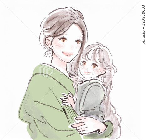 指を刺す、注目、教える、説明する女性・女の子のイラスト素材 123939633