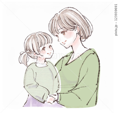 指を刺す、注目、教える、説明する女性・女の子のイラスト素材 指を刺す、注目、教える、説明する女性・女の子のイラスト素材 123939691
