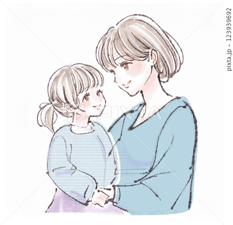 指を刺す、注目、教える、説明する女性・女の子のイラスト素材 指を刺す、注目、教える、説明する女性・女の子のイラスト素材 123939692