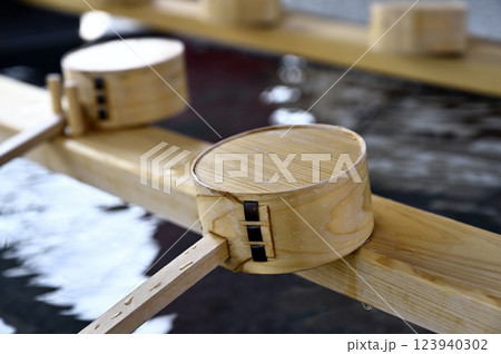 上野天満宮の手水舎（名古屋市千種区） 123940302